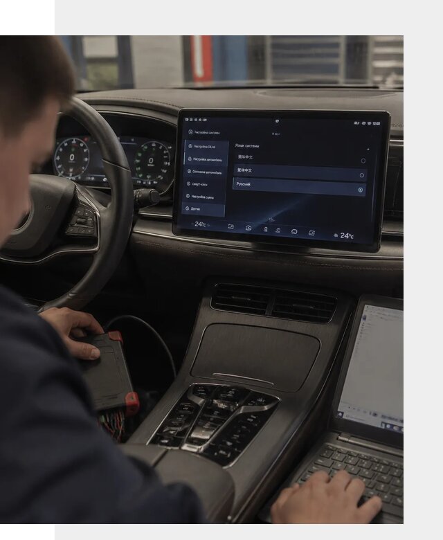 Русификация автомобиля BYD HAN для эксплуатации в Минусинске